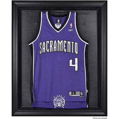 Vitrine de présentation du maillot avec logo de l'équipe Sacramento Kings 1994-2016 en bois dur avec cadre noir