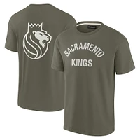 T-shirt unisexe Fanatics Olive Sacramento Kings Elements super doux à manches courtes