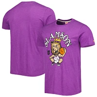 T-shirt Tri-Blend unisexe Hommage Purple Sacramento Kings Team Mascot