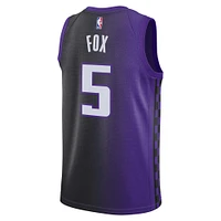 Maillot unisexe Jordan Brand De'Aaron Fox Purple Sacramento Kings Swingman - Édition Statement