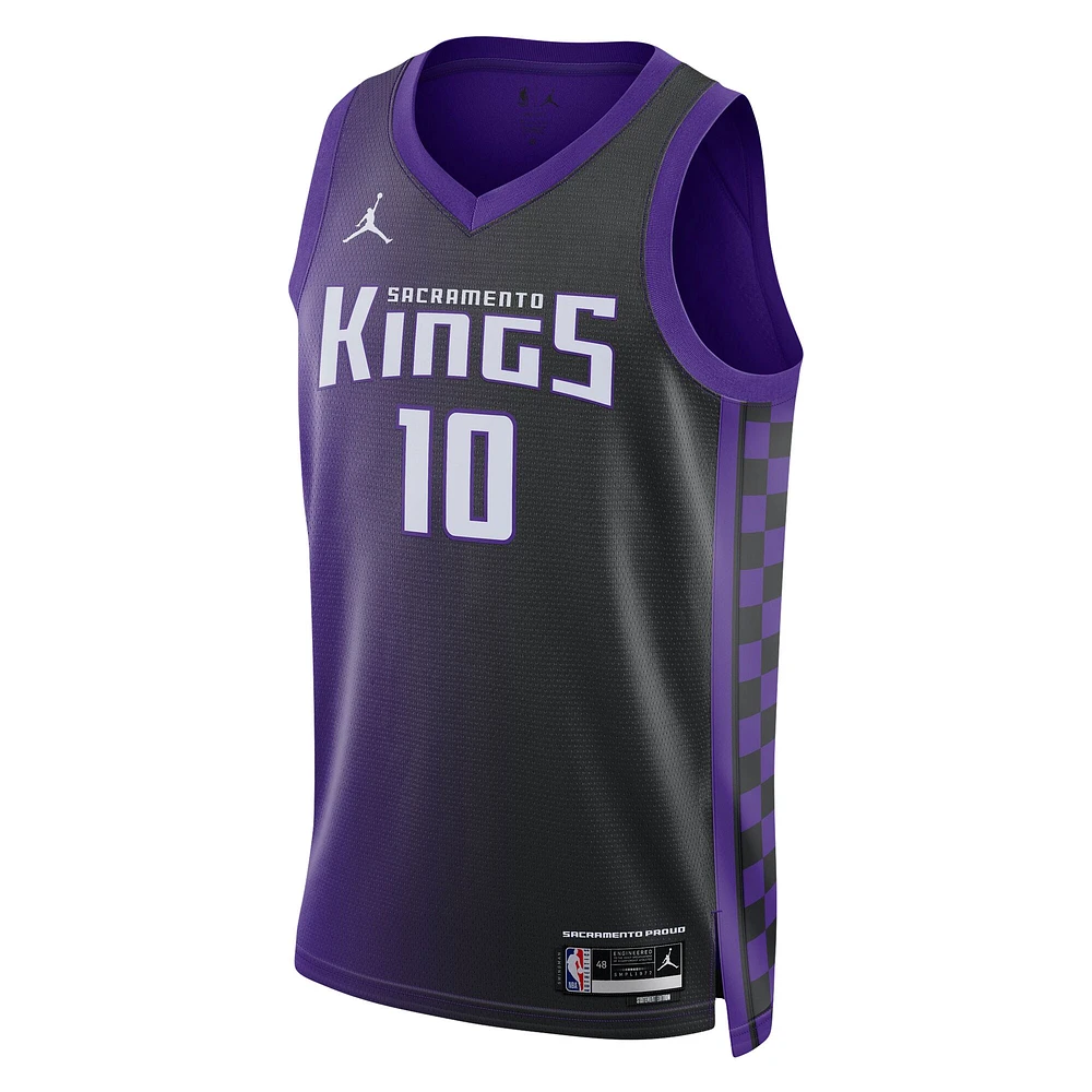 Maillot unisexe Jordan Brand Domantas Sabonis Purple Sacramento Kings Swingman - Édition Statement