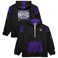 Veste coupe-vent unisexe Mitchell & Ness noire Sacramento Kings Hardwood Classics Team OG 3.0 Anorak à demi-zip