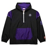 Unisex Mitchell & Ness  Black Sacramento Kings Hardwood Classics Team OG 3.0 Anorak Half-Zip Windbreaker Jacket