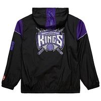 Unisex Mitchell & Ness  Black Sacramento Kings Hardwood Classics Team OG 3.0 Anorak Half-Zip Windbreaker Jacket