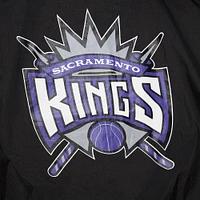 Veste coupe-vent unisexe Mitchell & Ness noire Sacramento Kings Hardwood Classics Team OG 3.0 Anorak à demi-zip