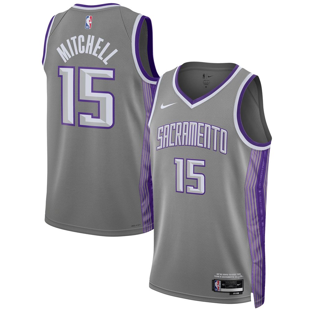 Unisex Nike Davion Mitchell Anthracite Sacramento Kings 2022/23 Swingman Jersey - City Edition Size: Extra Small