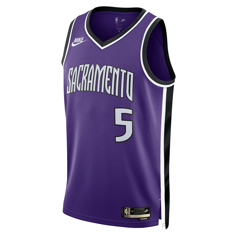 Unisex Nike De'Aaron Fox Purple Sacramento Kings 2024/25 Swingman Jersey - Classic Edition