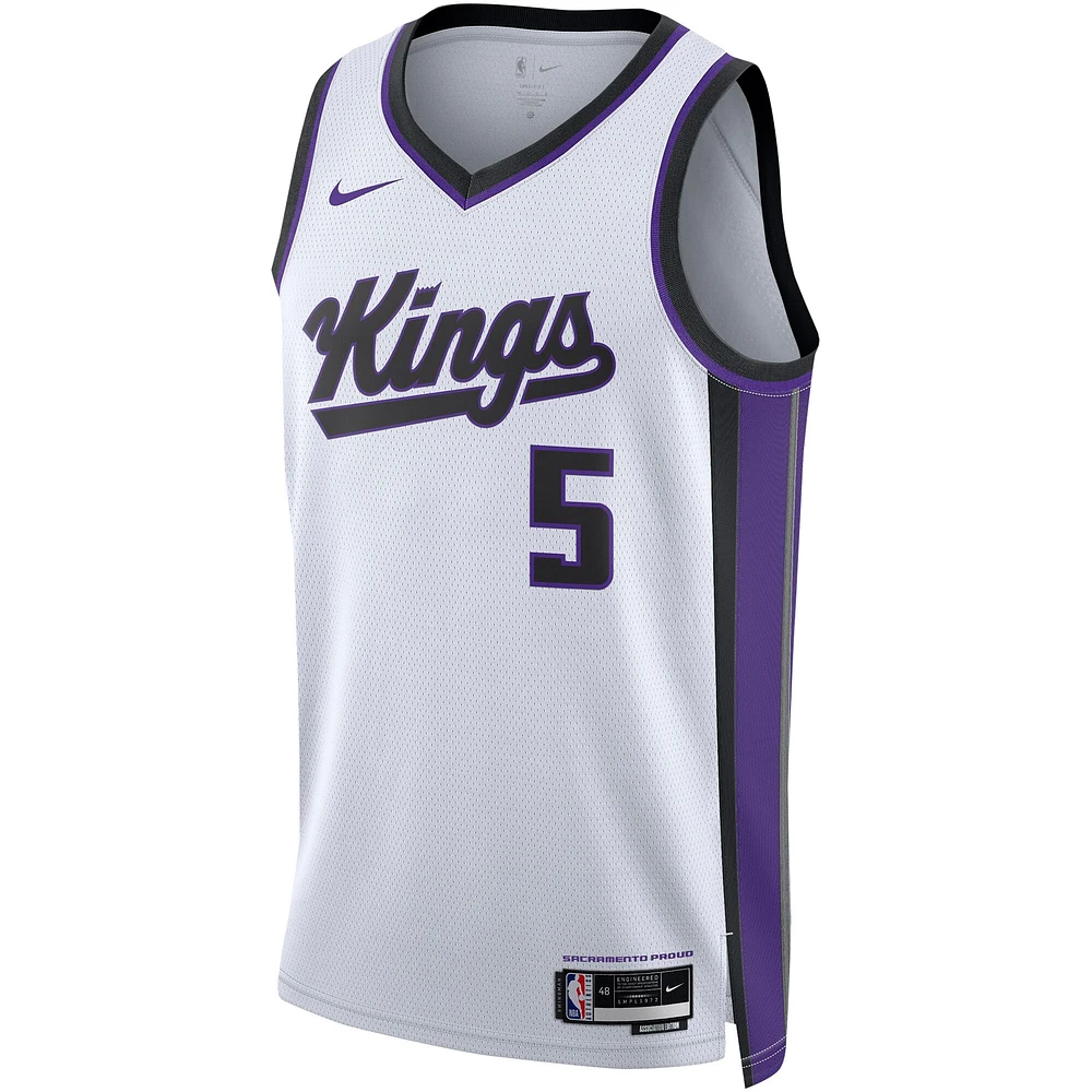 Maillot Nike De'Aaron Fox Swingman blanc unisexe des Sacramento Kings - Édition Association