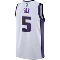 Maillot Nike De'Aaron Fox Swingman blanc unisexe des Sacramento Kings - Édition Association