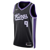 Unisex Nike Kevin Huerter Black Sacramento Kings Swingman Jersey - Icon Edition