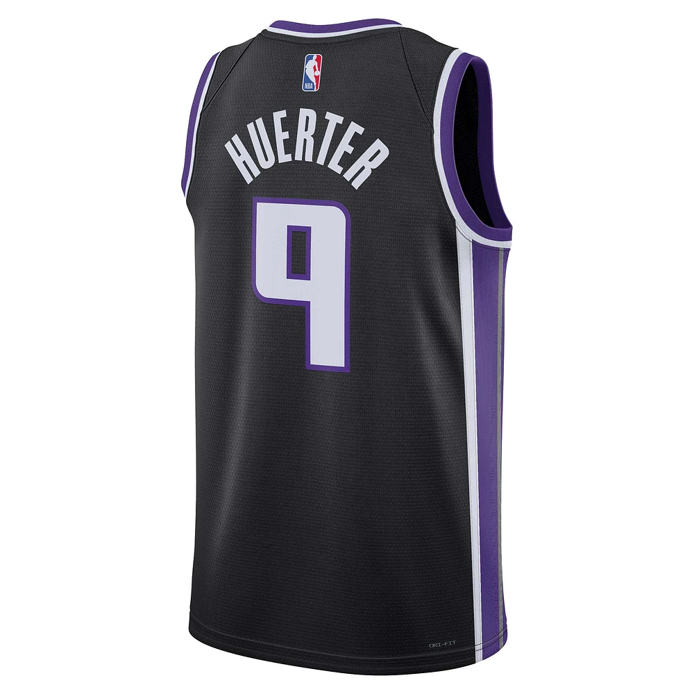 Unisex Nike Kevin Huerter Black Sacramento Kings Swingman Jersey - Icon Edition