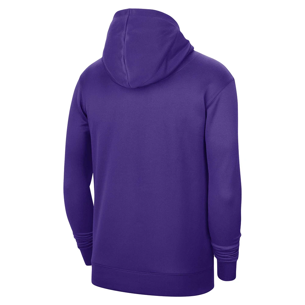 Unisex Nike Purple Sacramento Kings 2023/24 Performance Spotlight On-Court Practice Pullover Hoodie