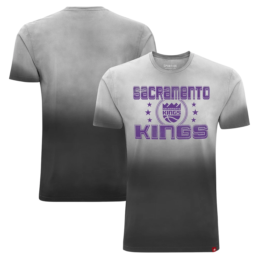 Unisex Sportiqe Black Sacramento Kings Bingham Sun-Fade T-Shirt