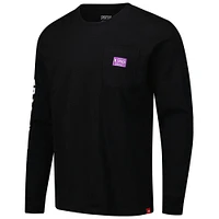 Unisex Sportiqe Black Sacramento Kings Wales Heavyweight Pocket Long Sleeve T-Shirt