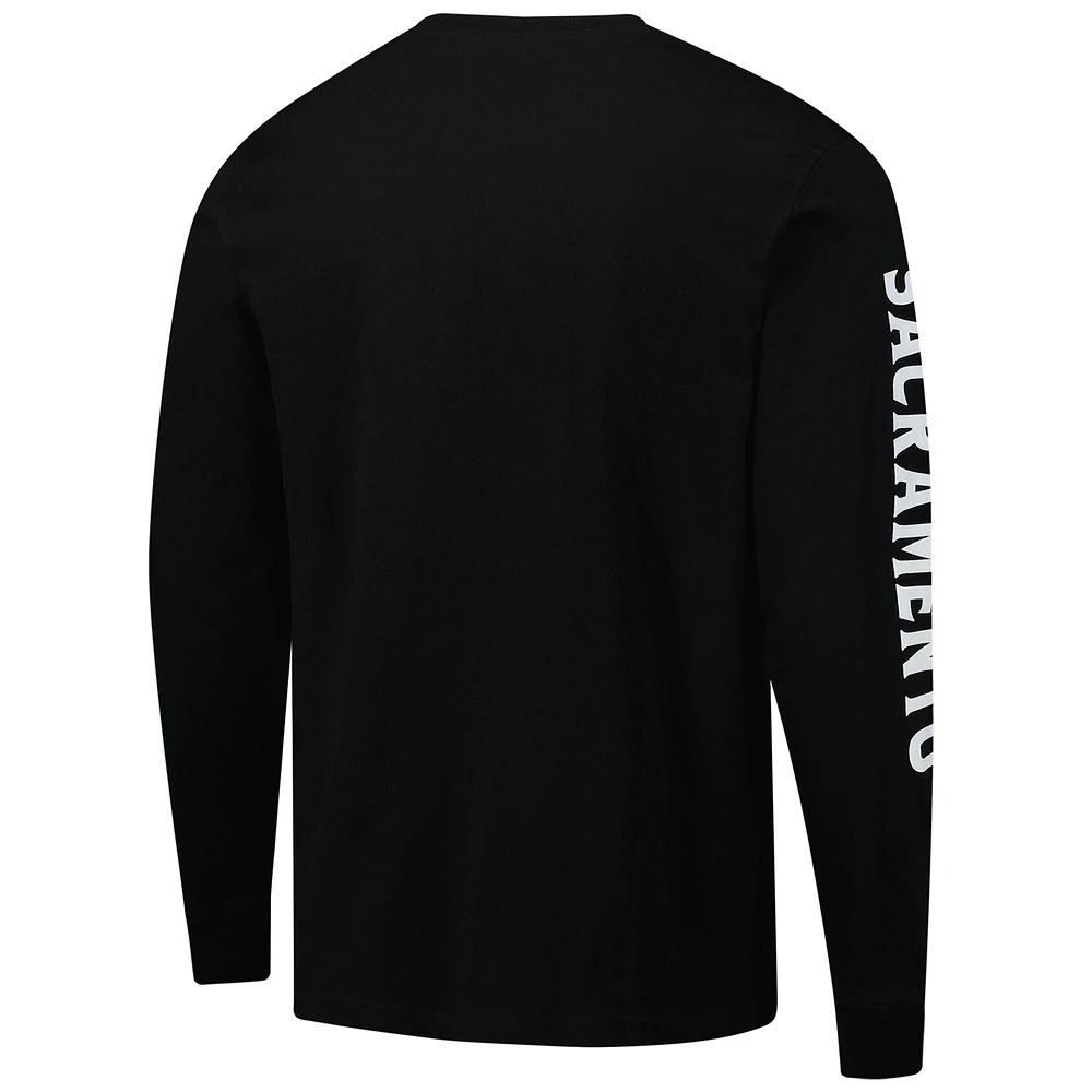 Unisex Sportiqe Black Sacramento Kings Wales Heavyweight Pocket Long Sleeve T-Shirt