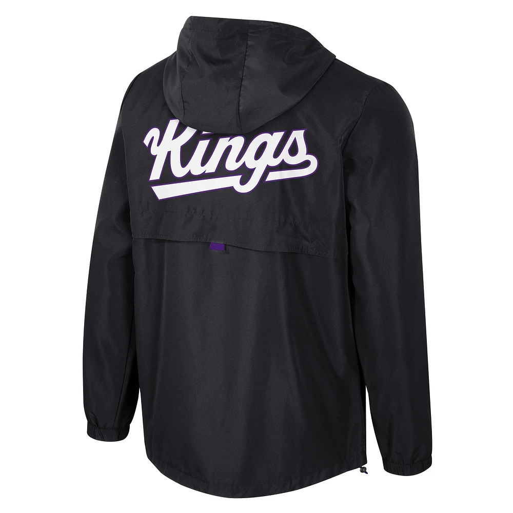 Unisex Stadium Essentials Black Sacramento Kings Compete Quarter-Zip Windbreaker Jacket