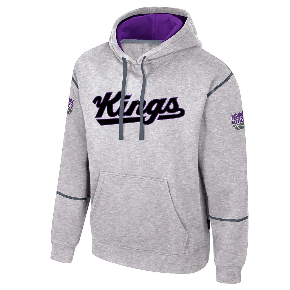 Sweat à capuche unisexe Stadium Essentials Heather Grey Sacramento Kings Monument