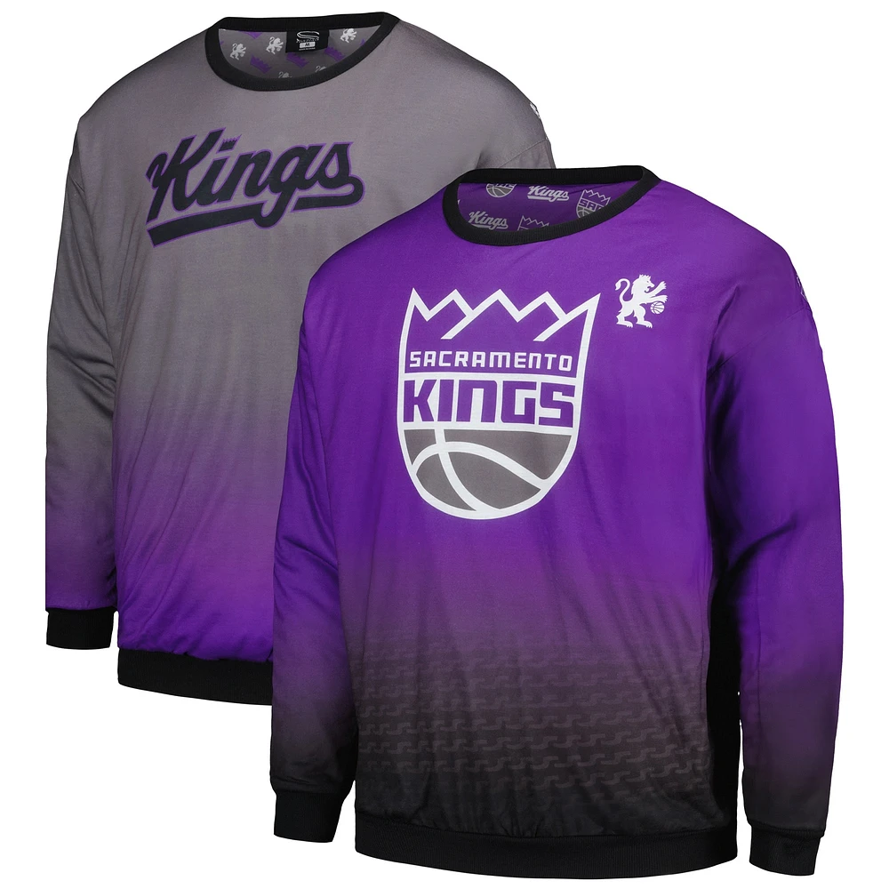 Unisex Stadium Essentials Purple/Gray Sacramento Kings Full Capacity Reversible Pullover Sweatshirt