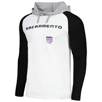 T-shirt à capuche manches longues unisexe Stadium Essentials blanc Sacramento Kings Terrace