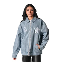 Unisex The Wild Collective Blue Sacramento Kings Coaches Full-Zip Denim Jacket