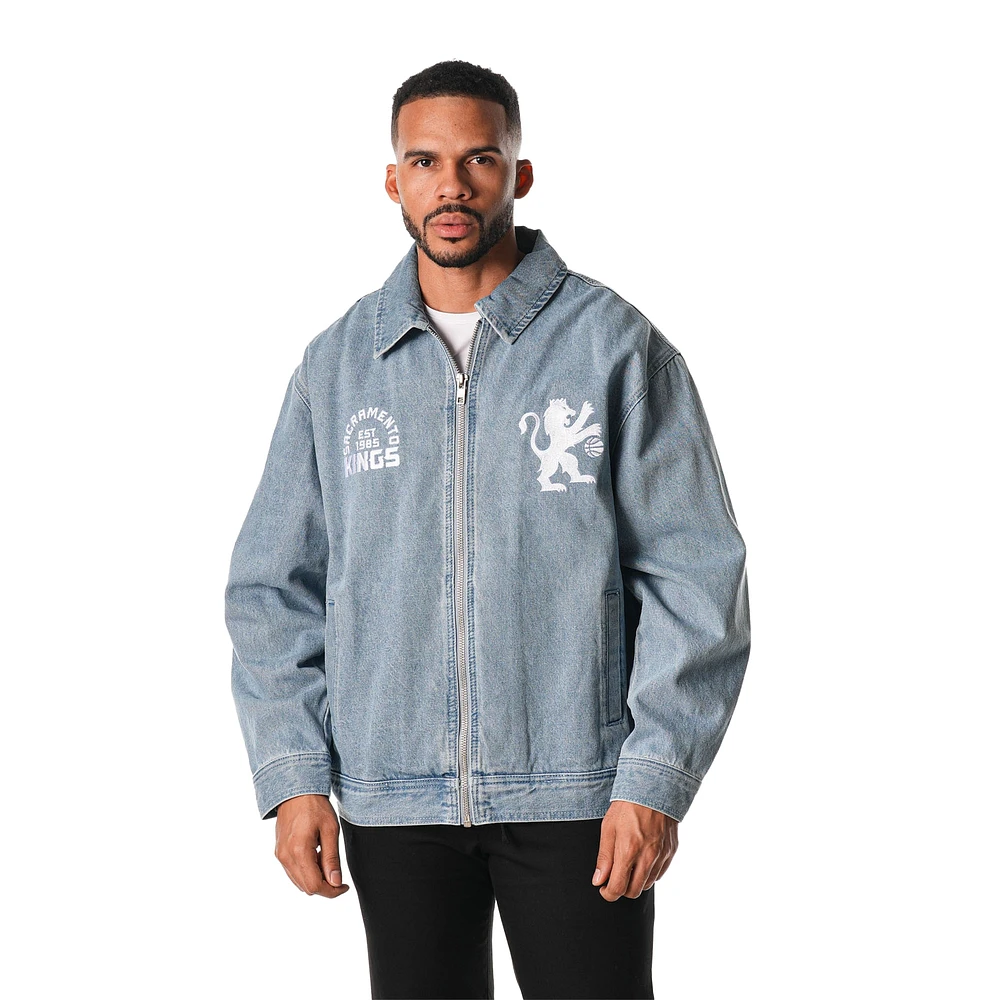 Unisex The Wild Collective Blue Sacramento Kings Coaches Full-Zip Denim Jacket