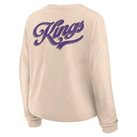 T-shirt à manches longues tendance pour femme Fanatics Natural Sacramento Kings Boxed Out Drop