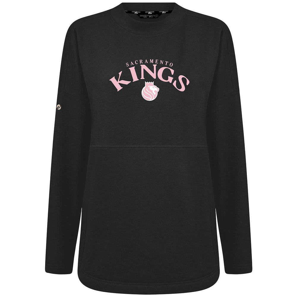 Women's Levelwear  Black Sacramento Kings Mother's Day Beaudry Arched Pullover Sweatshirt