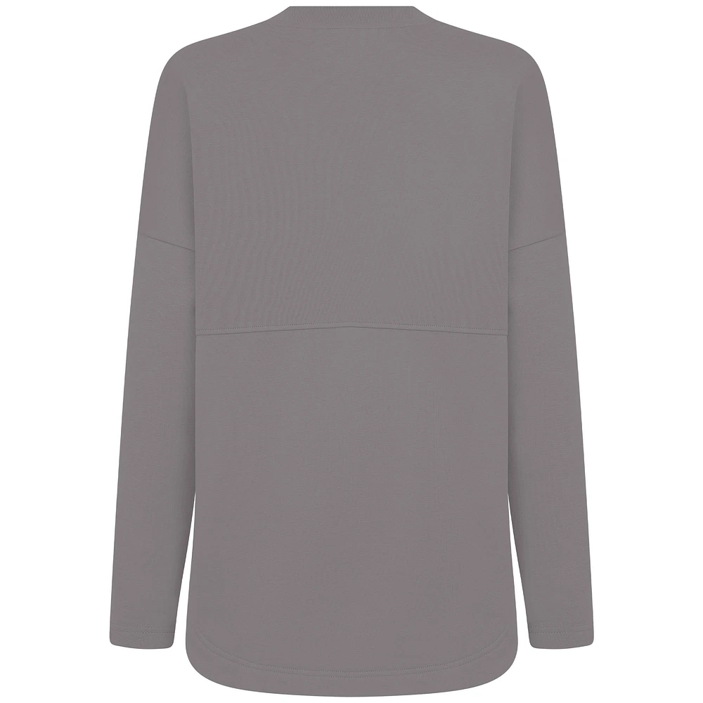 Sweat-shirt à col roulé arqué Beaudry pour femme des Sacramento Kings de Levelwear, gris