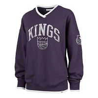 Women's '47  Purple Sacramento Kings Rise Wax Pack Daze '80s Oversize Pullover Sweatshirt