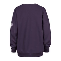Women's '47  Purple Sacramento Kings Rise Wax Pack Daze '80s Oversize Pullover Sweatshirt