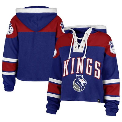 Sweat à capuche court lacets pour femme '47 Royal Sacramento Kings 2024/25 City Edition Superior