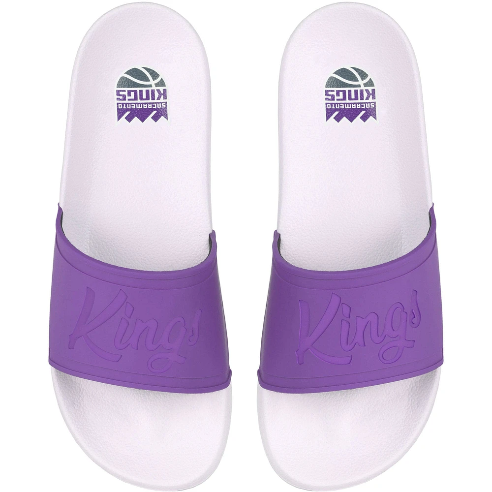 Women's FOCO Sacramento Kings Script Wordmark Slide Sandals