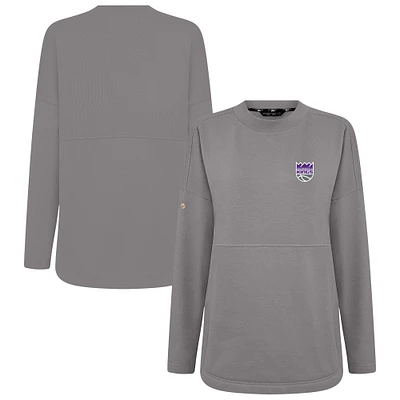 Sweat-shirt gris Beaudry pour femme des Sacramento Kings de Levelwear