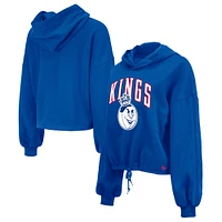 Women's New Era Blue Sacramento Kings 2024/25 City Edition Cropped Pullover Hoodie