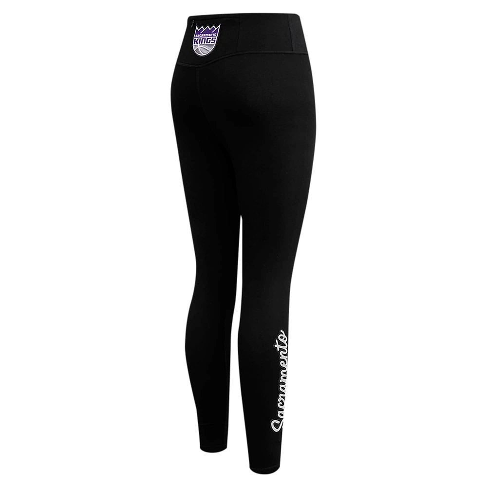 Women's Pro Standard Black Sacramento Kings Paint the City Tri-Blend Jersey Leggings