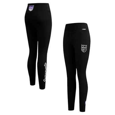 Women's Pro Standard Black Sacramento Kings Paint the City Tri-Blend Jersey Leggings