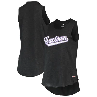 Sacramento Kings Sportiqe Women's Sactown Janie Tri-Blend Tank Top - Black