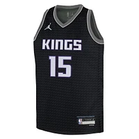 Youth Jordan Brand Davion Mitchell Black Sacramento Kings Swingman Jersey - Statement Edition