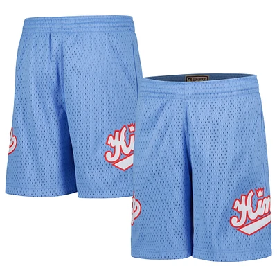 Youth Mitchell & Ness Blue Sacramento Kings Hardwood Classics Swingman Shorts