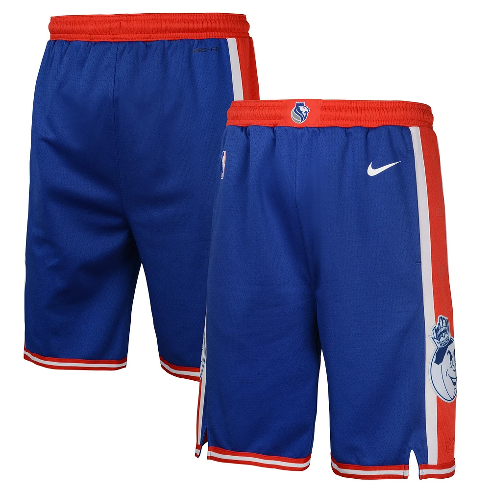 Short Nike City Edition Swingman Performance bleu pour jeune des Sacramento Kings 2024/25