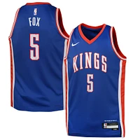 Youth Nike De'Aaron Fox Blue Sacramento Kings 2024/25 Swingman Player Jersey - City Edition