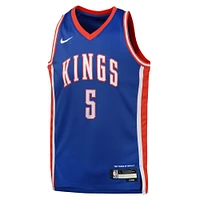 Youth Nike De'Aaron Fox Blue Sacramento Kings 2024/25 Swingman Player Jersey - City Edition