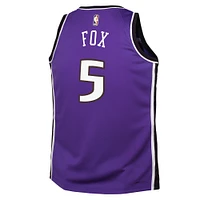 Youth Nike De'Aaron Fox Purple Sacramento Kings 2024/25 Swingman Jersey - Classic Edition