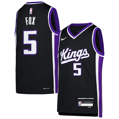 Maillot Swingman Sacramento Kings Nike De'Aaron Fox Violet pour Jeune - Icon Edition