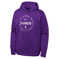 Sweat à capuche Nike Purple Sacramento Kings Performance Practice Spotlight pour jeunes