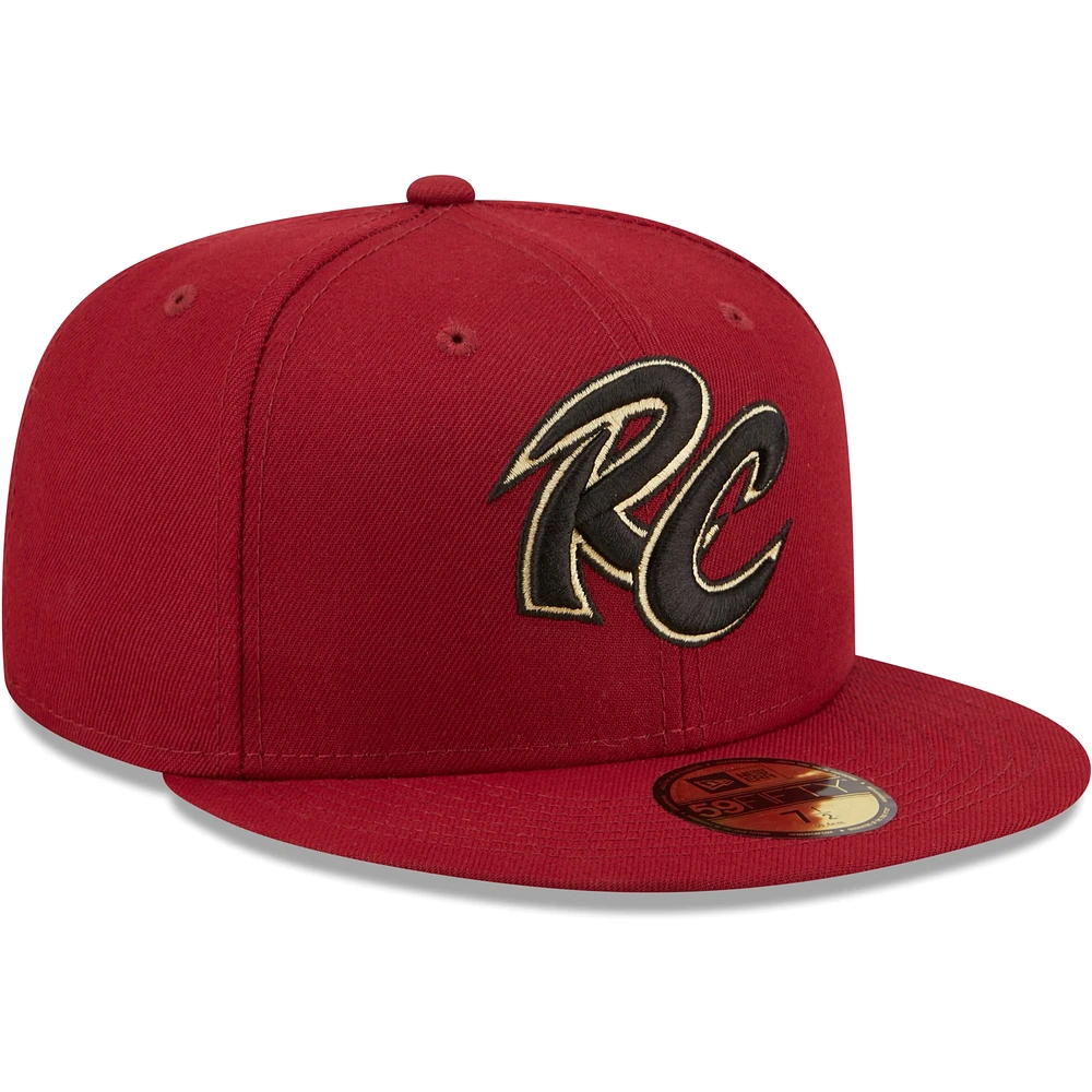 Men's New Era Red Sacramento River Cats Authentic Collection 59FIFTY Fitted Hat