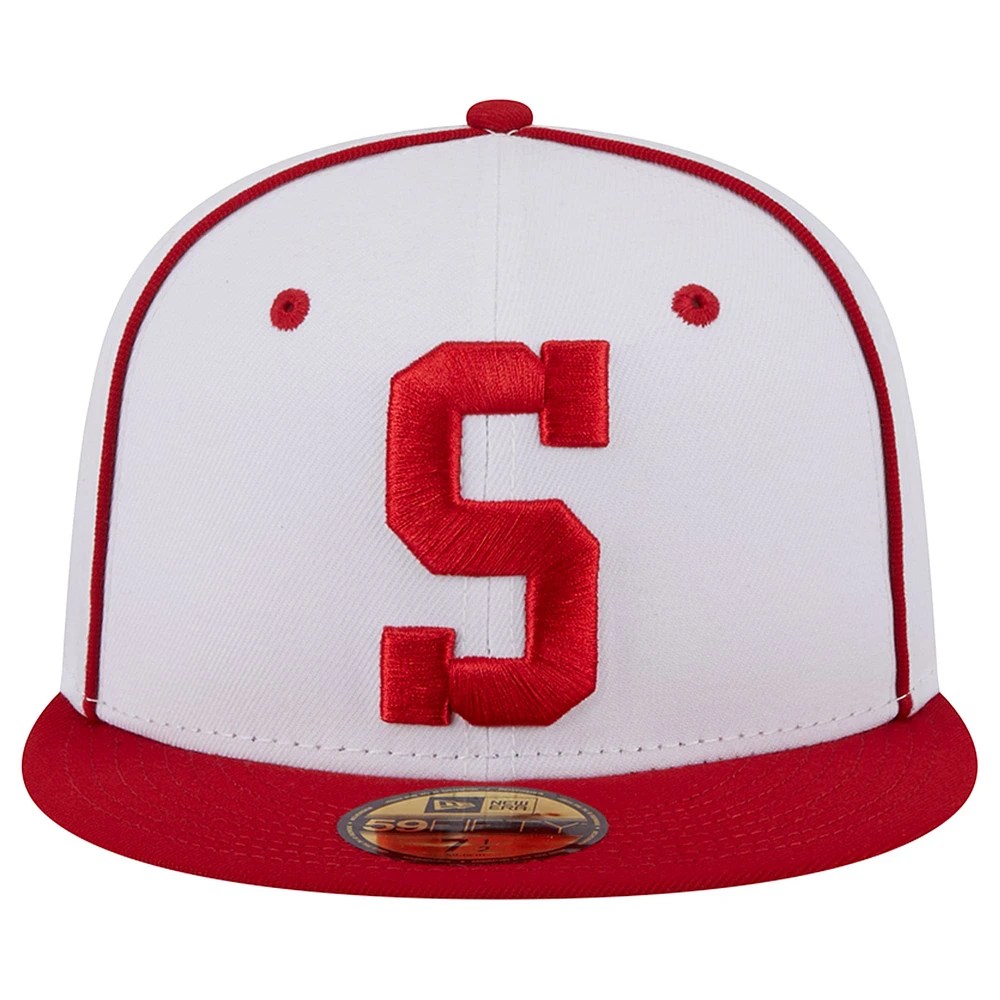 Men's New Era White Sacramento River Cats Theme Nights Solons  59FIFTY Fitted Hat