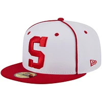 Men's New Era White Sacramento River Cats Theme Nights Solons  59FIFTY Fitted Hat