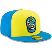 Men's New Era Yellow/Blue Sacramento Dorados Copa de la Diversion 59FIFTY Fitted Hat