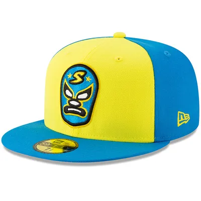 Casquette ajustée 59FIFTY Sacramento Dorados Copa de la Diversion New Era jaune/bleu pour homme